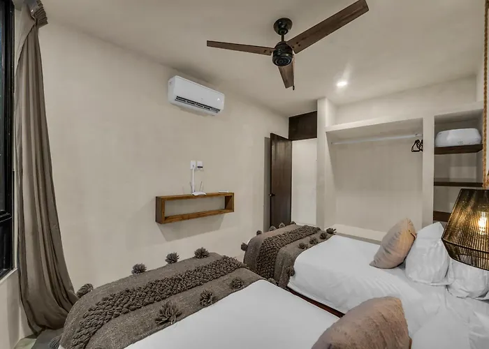 2 Tropical Bohemian Villas-2 Priv Pool-bbq 3a-3b Pousada Tulum