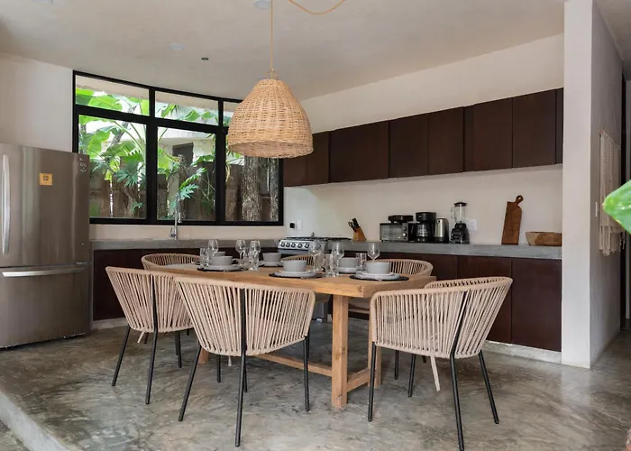2 Tropical Bohemian Villas-2 Priv Pool-bbq 3a-3b Pousada Tulum