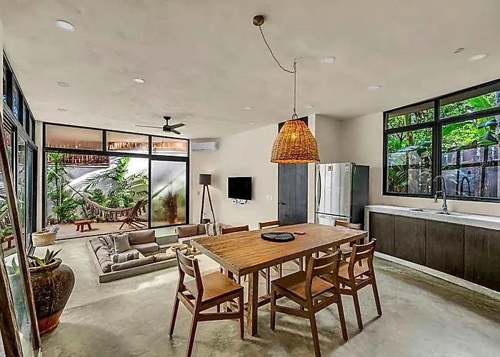 2 Tropical Bohemian Villas-2 Priv Pool-bbq 3a-3b Pousada Tulum