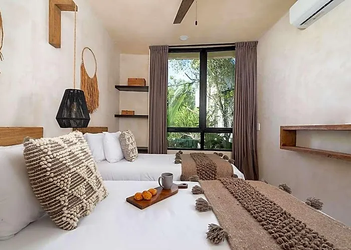 2 Tropical Bohemian Villas-2 Priv Pool-bbq 3a-3b Tulum