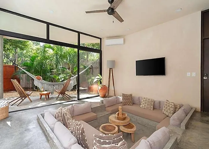 2 Tropical Bohemian Villas-2 Priv Pool-bbq 3a-3b Pousada Tulum