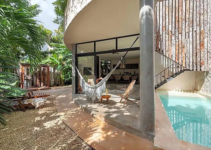 2 Tropical Bohemian Villas-2 Priv Pool-bbq 3a-3b Tulum
