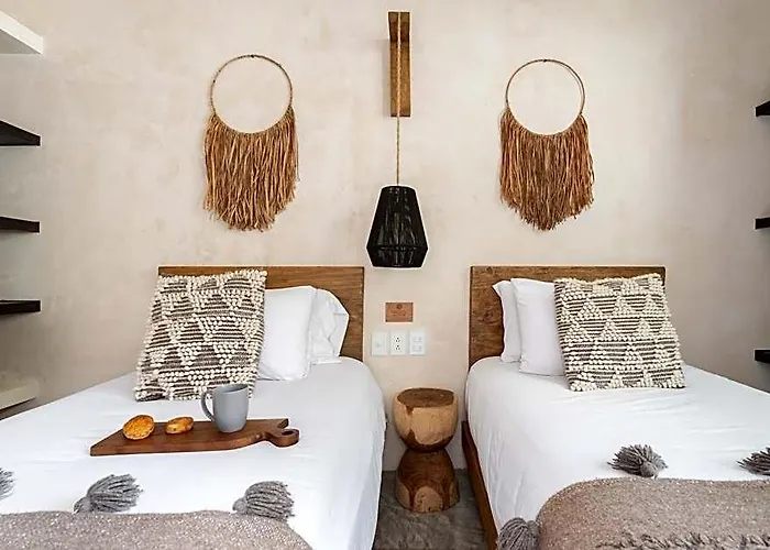 2 Tropical Bohemian Villas-2 Priv Pool-bbq 3a-3b Pousada Tulum