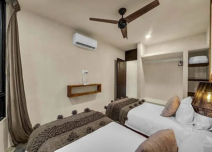 2 Tropical Bohemian Villas-2 Priv Pool-bbq 3a-3b * Tulum